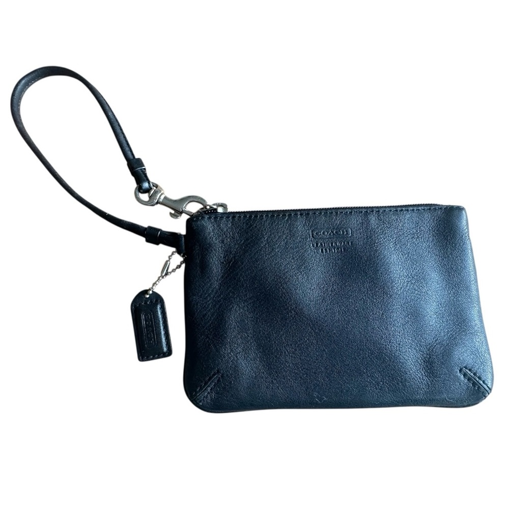 Vintage Y2K Coach Black Leather Wristlet